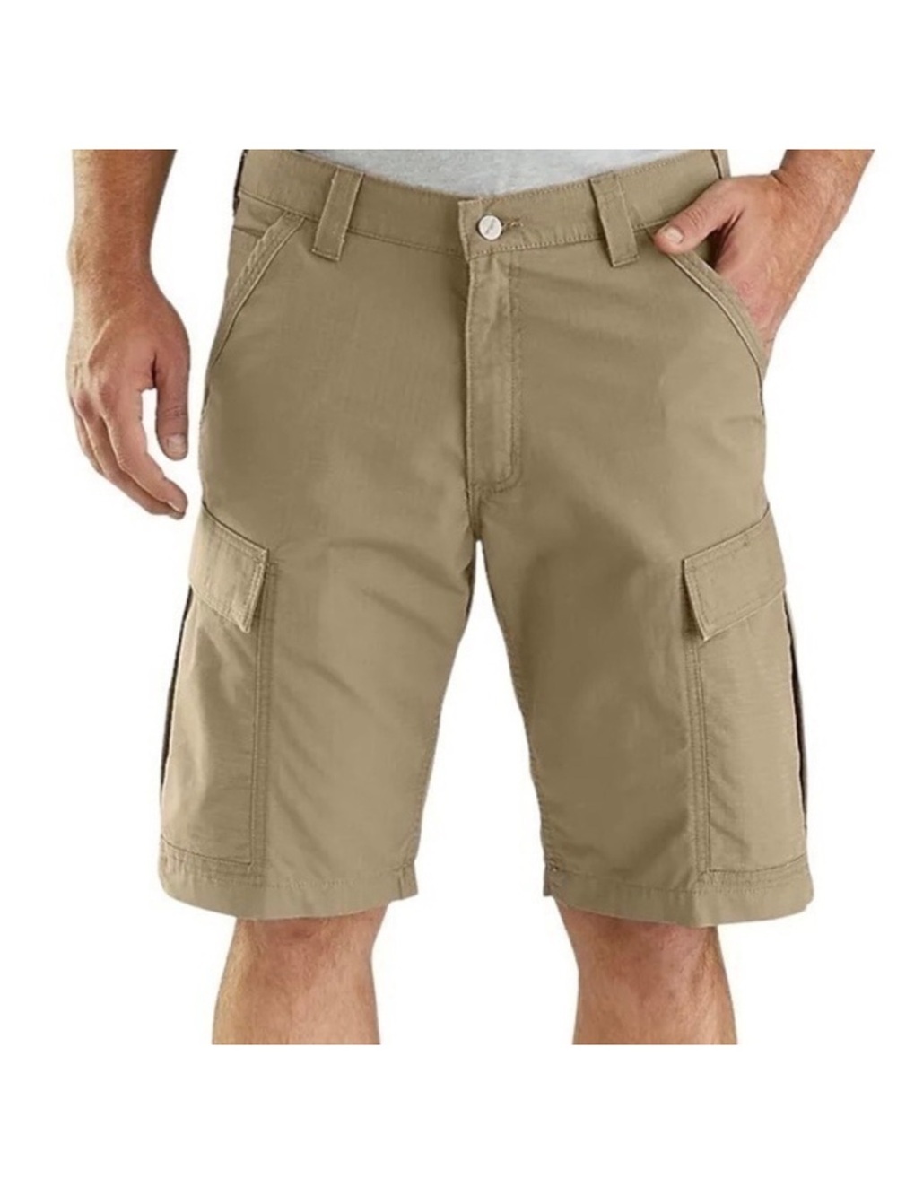 Carhartt Relaxed Fit Khaki Chino Cargo Shorts Men's 38 force Braxton cargo